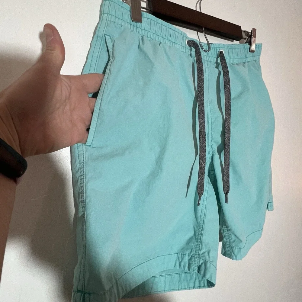 Bonobos Men's Swim Trunks Size S Blue green Pull On Unlined Stretch 7